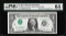 1977 $1 Federal Reserve Note ERROR Inverted Overprint PMG Choice Uncirculated 64