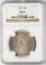 1837 Capped Bust Half Dollar Coin NGC MS61