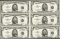 Lot of (6) Consecutive 1953A $5 Silver Certificate Notes