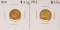 Lot of 1912-1913 $2 1/2 Indian Head Quarter Eagle Gold Coins