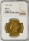 1904 $20 Liberty Head Double Eagle Gold Coin NGC MS61