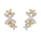 18KT White Gold 0.80 ctw Diamond Earrings
