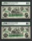 Matching Fancy Serial Set of 1872 $20 South Carolina Obsolete Notes PMG Gem Unc