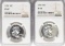 Lot of 1958 & 1959 Franklin Half Dollar Coins NGC PF67