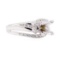 14KT White Gold 0.40 ctw Diamond Princess Semi-mount Ring