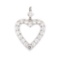 Platinum 1.40 ctw Diamond Heart Pendant