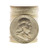 Roll of (20) Brilliant Uncirculated 1951-S Franklin Half Dollar Coins