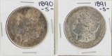 Lot of 1890-S & 1891-S $1 Morgan Silver Dollar Coins