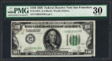 1928 $100 Federal Reserve Note San Francisco Fr.2150-L PMG Very Fine 30