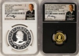 1792-2017 Half Disme 1/10 oz. Gold & 1oz. Silver Medals NGC PF70 W/ Moy Signatur