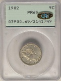 1902 Proof Shield Nickel Coin PCGS PR65 Gold CAC Sticker!