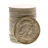 Roll of (20) Brilliant Uncirculated 1958 Franklin Half Dollar Coins