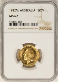1912-M Australia Sovereign Gold Coin NGC MS62