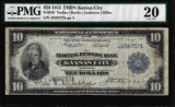 1915 $10 Federal Reserve Bank Note Kansas City Fr.816 PMG Very Fine 20