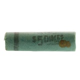 Roll of (50) Brilliant Uncirculated 1956-D Roosevelt Dime Coins