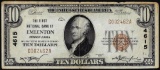 1929 $10 First NB of Emilenton, PA CH# 4615 National Currency Note