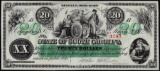 1872 $20 State of South Carolina Obsolete Note