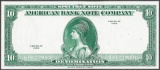 1929 Ten Unit American Bank Note Test Note