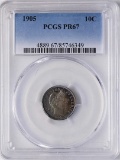 1905 Proof Barber Dime Coin PCGS PR67