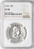 1959 Franklin Half Dollar Coin NGC PF68