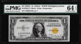 1935A $1 North Africa Silver Certificate WWII Emergency Note PMG Choice Unc. 64E
