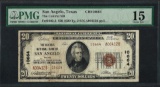 1929 $20 National Currency Note San Angelo, TX CH# 10664 PMG Choice Fine 15