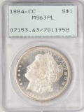 1884-CC $1 Morgan Silver Dollar Coin PCGS MS63PL Old Green Rattler