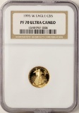 1995-W $5 American Gold Eagle Proof Coin NGC PF70 Ultra Cameo