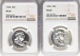 Lot of 1958 & 1959 Franklin Half Dollar Coins NGC PF67