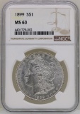 1899 $1 Morgan Silver Dollar Coin NGC MS63