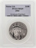 2003 $100 American Eagle Platinum Coin PCGS MS69