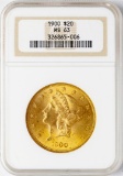 1900 $20 Liberty Head Double Eagle Gold Coin NGC MS63