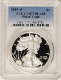 2015-W $1 Proof American Silver Eagle Coin PCGS PR70DCAM