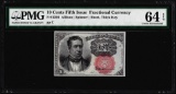 1874 10 Cents Fifth Issue Fractional Currency Note Fr.1266 PMG Choice Unc. 64EPQ