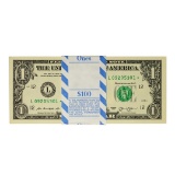 Pack of (100) Consecutive 2013 $1 Federal Reserve STAR Notes San Francisco