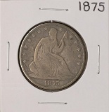 1875 Seated Liberty Half Dollar Coin