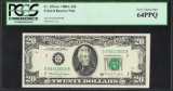1988A $20 Federal Reserve Note Fr.2076-G PCGS Very Choice New 64PPQ Fancy Serial