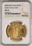 2008-W $50 Burnished American Gold Eagle Coin NGC MS70