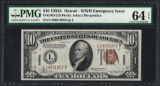 1934A $10 Federal Reserve WWII Emergency Hawaii Note PMG Choice Uncirculated 64E