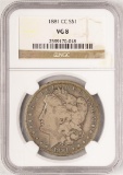 1881-CC $1 Morgan Silver Dollar Coin NGC VG8
