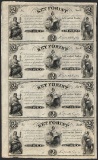 Uncut Sheet of 1800's $2 Ket Forint Obsolete Notes