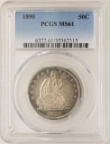 1890 Seated Liberty Half Dollar Coin PCGS MS61