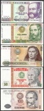 Lot of (5) 1987/1988 Peru Intis Uncirculated Bank Notes