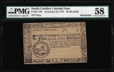 December 23, 1776 South Carolina $5 Colonial Currency Note PMG Choice About Unc.