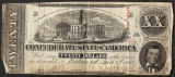1863 $20 Confederate States of America Note