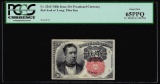 1874 Fifth Issue Ten Cent Fractional Currency Note PCGS Gem New 65PPQ