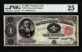 1890 $1 Treasury Note Fr.349 PMG Very Fine 25