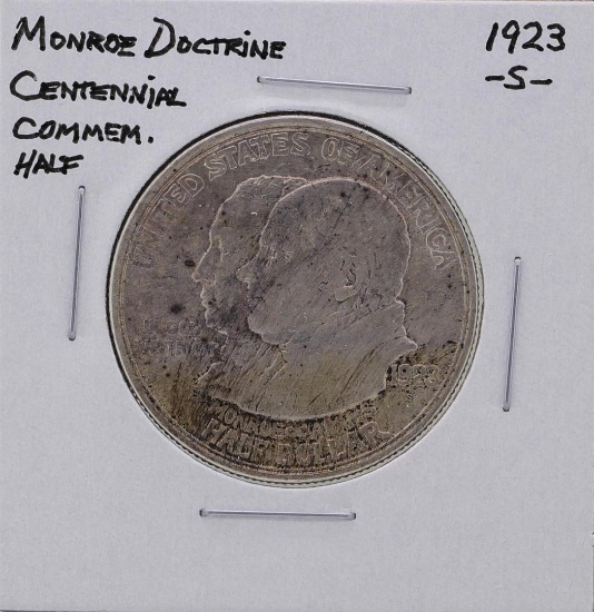 1923-S Monroe Doctrine Commemorative Half Dollar Silver Coin