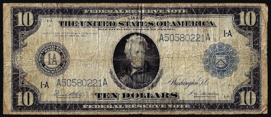 1914 $10 Federal Reserve Note Boston