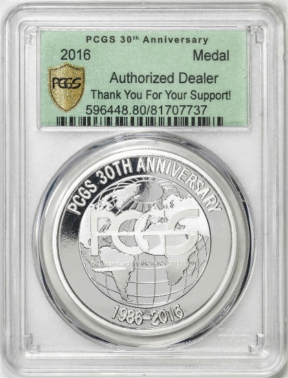 2016 PCGS 30th Anniversary Authorized Dealer Medal